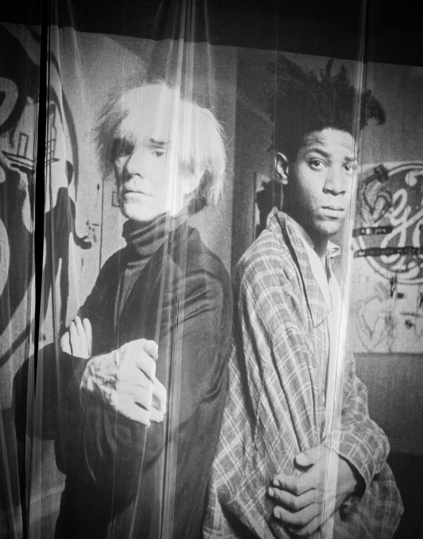 Basquiat en Warhol, black and white